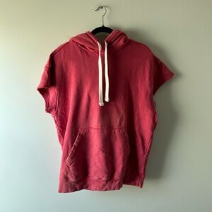 Splits 59 red sleeveless hoodie sweatshirt top